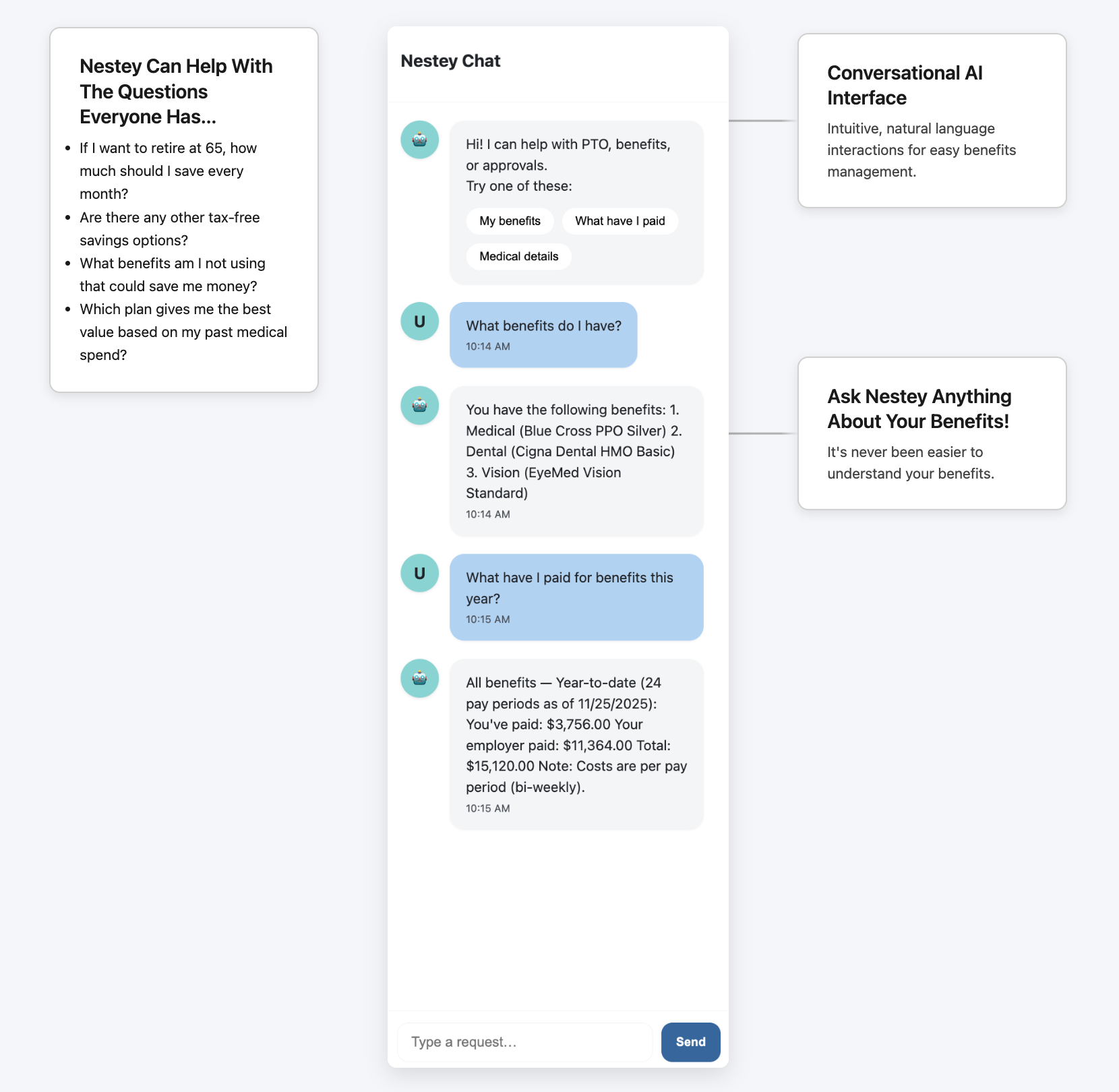 Nestey Benefits Interface